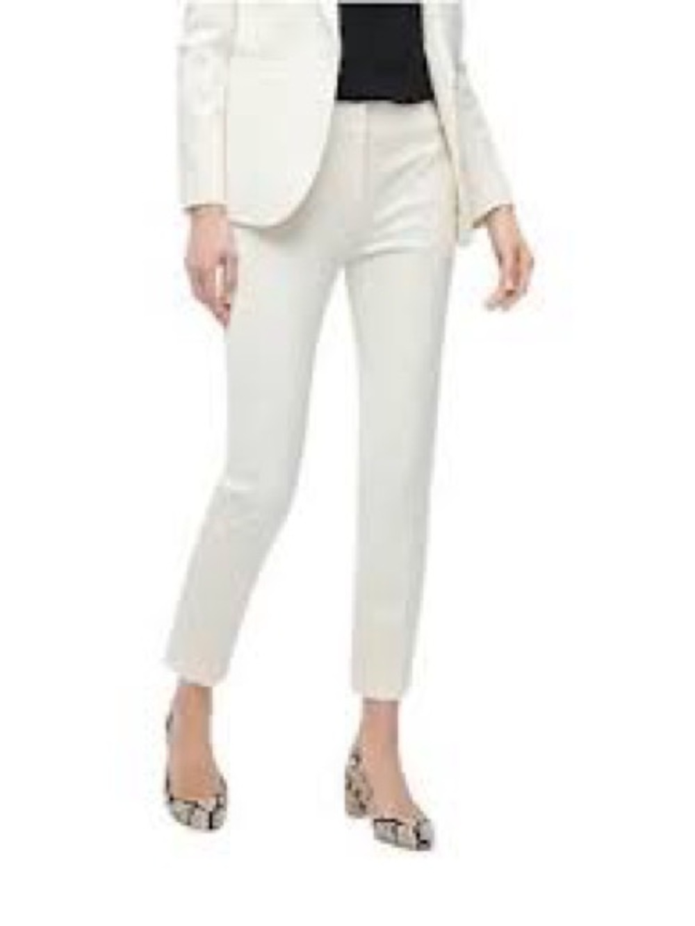 J. Crew White High Rise  Cameron Ankle Pants